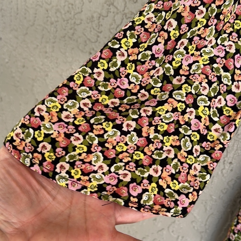 Zara Floral Print Button Front Mini Shirt Dress - Picture 7 of 14